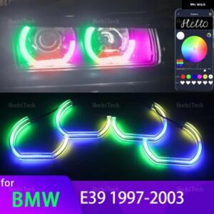 BMW 5シリーズ E39 525I 528I 530I 540I 1997-2003 アプリダイナミック RGB エンジェルアイリングライト DRL ウィンカーライト付き