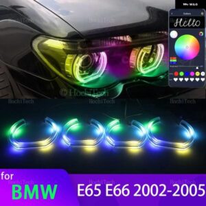 BMW 7シリーズ E65 E66 フェイスリフト前 745I 745LI 760LI 760I 02-05 APP ダイナミック RGB エンジェルアイリングライト ウィンカーライト付き