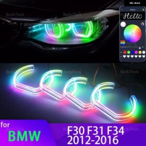 BMW 3シリーズ F30 F31 F34 2012-16 APP ダイナミック RGB エンジェルアイズ リングライト DRL ウィンカーライト付き