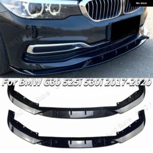 BMW 5シリーズ G30 525I 530I 530E 520D 530D フロントバンパー リップガード ディフューザー カバー グロスブラックチューニング 2017-2020