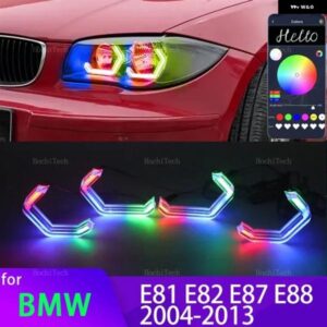 BMW 1シリーズ E81 E82 E87 E88 2004-2013 コンセプト M4 象徴 スタイル ダイナミック マルチカラー RGB LED エンジェル アイズ キット リング