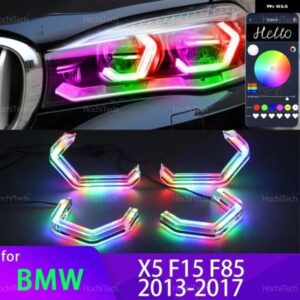 BMW X5 F15 F85 2014-2018 SDRIVE35I XDRIVE50I XDRIVE25D 30D 40D M50D M4 スタイル マルチカラー RGB LED エンジェルアイキット リング