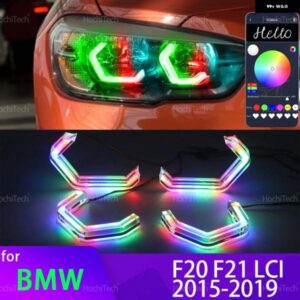 BMW 1シリーズ F20 F21 LCI 2015-2019 116I 118I 120I 125I 116D 118D 120D M4 スタイル マルチカラー RGB LED エンジェルアイキット リング