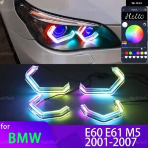 BMW 5シリーズ E60 E61 520I 525I 530I 540I 545I 550I M5 2001-2007 M4 象徴 スタイル マルチカラー RGB LED エンジェル アイズ キット リング