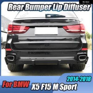 BMW リアバンパー ディフューザー リップカーボンルック MP スタイル スポイラー スプリッタープレート X5 F15 M スポーツ 2014-18