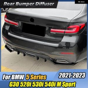 BMW リアバンパー リップスプリッター ディフューザー サイドコーナー プロテクター スポイラー 5シリーズ G30 LCI 520I 525I 530I 540I 2021-2023 M
