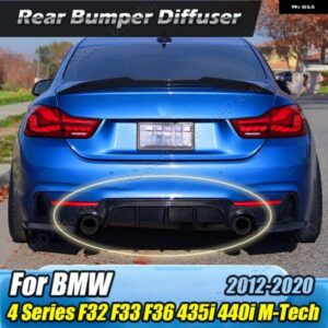 BMW F32 F33 F36 M テック 420I 428I 435I 440I 2012-2020 スプリッターリアバンパー ディフューザー リップカーボンルック ブーツ スポイラー プレート