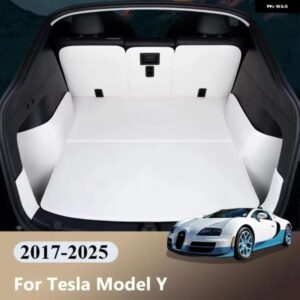 テスラ モデルY 2017-2025 レザー トランク マットリアバック プロテクター パッド 全ウェザーライナーカーゴ ACCESORIOS