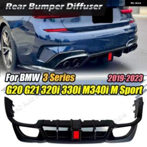 BMW リア ディフューザー リップ G20 G21 M-TECH 320I 325I 330I M340I M SPORT 2019-2023 ライトリアバンパー リップスプリッター 付き CMST スタイル