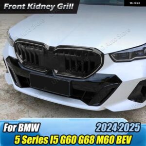 BMW フロントキドニー グリル ABS ブラックフロントバンパー レーシング 5シリーズ I5 G60 G68 M60 BEV 2024 2025 グリル 外装 アクセサリー