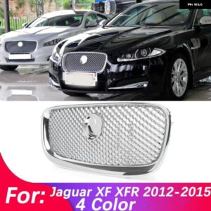 ジャガー カーアクセサリーフロントバンパー グリル センター パネル スタイリング アッパー グリル X260 XF XF-R 2012-15 ロ