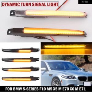 BMW 2個 ダイナミック点滅 LED サイドマーカー ウィンカーライト 5シリーズ F10 M5 E70 E71 X5 X6 M E82 M クーペアクセサリー
