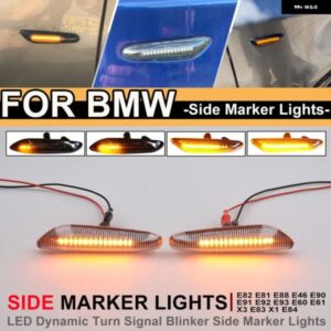 BMW フロント ウイング スモークレンズ ダイナミック LED サイドマーカーリピーターインジケータライト E90 E91 E92 E93 E60 E87 E82 E61 スタイリング