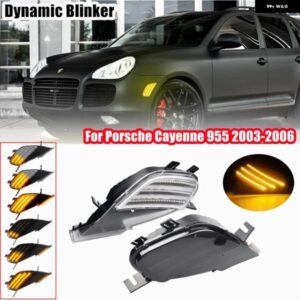 ポルシェ 2X サイド マーカーライト ダイナミックイエロー LED サイドマーカー ウィンカーライト カイエン 955 2003-2006 カーア