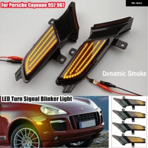 ポルシェ 1ペア ウィンカーランプ 95563103510 カーアクセサリーダイナミック アンバー LED サイド マーカーライト カイエン 957