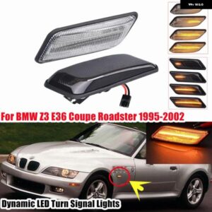 BMW 2個 Z3 E36 クーペ ロードスター 1995-98-2002 ダイナミック アンバー LED サイドマーカー インジケーター ウィンカーランプ