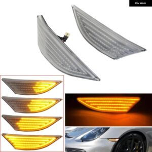 ポルシェ 1ペア ボクスターケイマン 982 981 718 スパイダー 991 911 カレラ LED サイドマーカーウィンカーシーケンシャル ウ