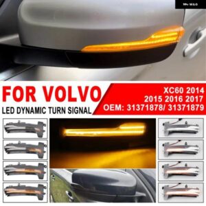 ボルボ XC60 2014-16 LED ダイナミックサイドミラー ウインカーライト ウィンカーウインカー インジケーター 31371878/31371879