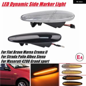 マセラティ 2個 フィアットパリオアルベアクロマ II ブラボーマレア4200 グランドスポーツ LED ダイナミックウインカーサイドマーカー ウィ