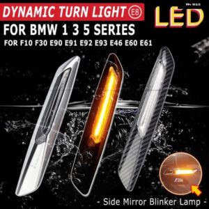 BMW ダイナミック アンバー 12V LED サイド マーカーライト ウィンカーランプ 1 3 5シリーズ F30 E90 E91 E92 E93 E46 E60 E61 F10 スタイル