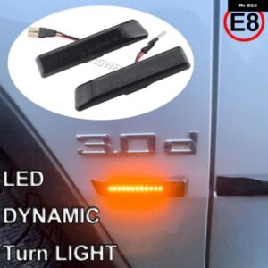 BMW 2X フロント ウイング スモーク レンズ ダイナミック LED サイドマーカーリピーター インジケーター ライト 63132492179 63137164491 X5 E53 E36