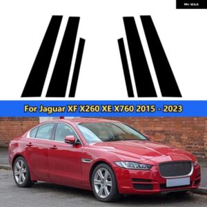 ジャガー 黒 XF X260 XE X760 XF XF I X250 ポリッシュピラー ポスト 窓 トリム カバー BC コラム ステッカー