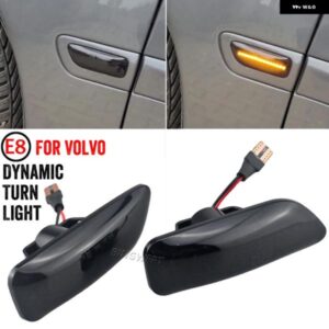 ボルボ 2個 ダイナミック LED サイドマーカーウインカー ウィンカーライト S60 V70 XC90 S80 XC70 1998-2007 OEM 30722641 34432641