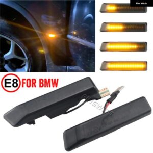 BMW ウィンカーライト X5 E53 E36 63132492179 63137164491 流れる水フェンダーリピーター インジケーター LED サイドマーカーランプ