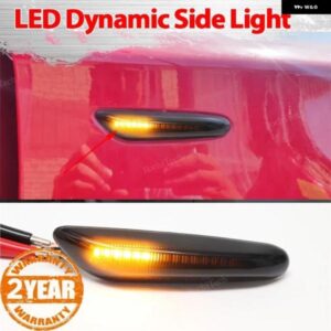 BMW 1ペア LED ダイナミックウィンカー サイド マーカーライト 1 3 5シリーズ E46 E60 E61 E81 E82 E87 E88 E90 E91 E92 E93 E84 E83 X5 E53