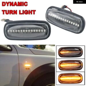 ランドローバー 2個 LED ダイナミックサイド マーカーライト ディスカバリー 2 1999-2004 ディフェンダーフリーランダー 1 2002-05