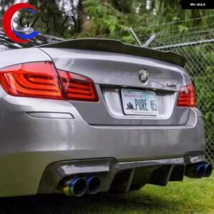 BMW 5シリーズ F10 F18 M5 520I 525I 528I 530I 535I M4 MP PSM スタイル カーボン 黒リア トランク リッド車 スポイラー ウィングチューニング