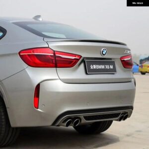BMW 2015 2016 F16 X6 M スタイリング ABS プラスチック 未塗装プライマーカー スタイリング リアウイン グリップ スポイラー F16 X6 X6M