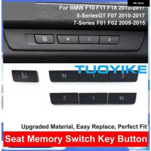 BMW ブラック ABS 車内インナーシートチェアメモリー スイッチキー ボタン カバー スパンコール トリム F10 F11 F18 F07 F01 F02 520 525 730