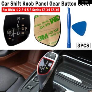 BMW シフト ノブ パネル ギア ボタン カバー ステッカー X1/X3/X5/X6/M3 M5 F01 F10 F30 F35 F15 F16 F18 インテリア アクセサリー