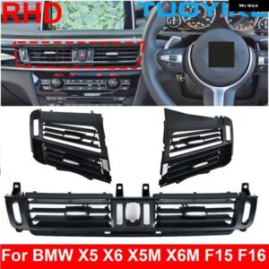 BMW LHD RHD 車フロント左右中央 AC エアベント グリル アウトレット カバー パネル トリム X5 X6 X5M X6M F15 F16 F85 F86 2014-19