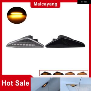 BMW 2個 ダイナミック流れる LED サイドマーカー ウィンカーライト X5 E70 X6 E71 E72 X3 F25 シーケンシャルランプウインカー