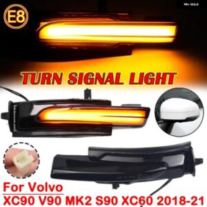 ボルボ ダイナミックウィンカー ライト XC90 XC60 V90 S90 2017-2021 LED バックミラー サイドミラー シーケンシャルウインカー インジケータランプ