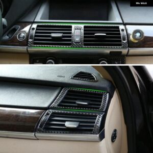 BMW X5 X6 E70 E71 2008-13 カーボンカーセンター/サイド エアコン エアベント アウトレット カバー