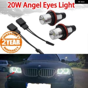 BMW 20ワット 白色 LED エンジェルアイリング 電球 ランプ E87 E39 M5 E60 E61 E63 E64 M6 E65 E66 E83 X3 E53 X5