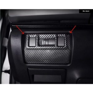 スバル 2023 2024 ヘッドライト ランプ調整スイッチカバー トリム アクセサリー ABS カーボン