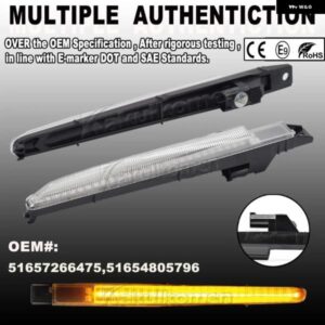 BMW 2X ダイナミック LED フェンダーライト サイドマーカー 5シリーズ F10 M5 S63N FV91 FV92 FV93 2010-16