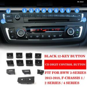 BMW ABS カー エアコン CD デジタル コントロール キー ボタン カバー トリム ステッカー F30 F80 F31 F32 F33 F35 2013-18 1/2/3/4シリーズ