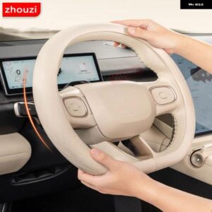 ジャガー アンチスリップ 自動装飾 PU レザーステアリングカバー スタイリング 汎用 ステアリングホイール カバー F-ペース I-PACE