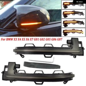 BMW 2X LED ダイナミック ターン シグナル ウインカー サイドミラー インジケーター ライト リピーター X5 X7 G05 G07 2019 2020