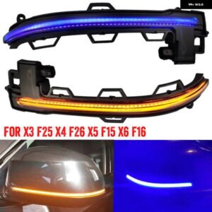 BMW 2 X ウィンカーライト X3 F25 2014-2017 X6 F16 2015-2018 サイドミラー シーケンシャル LED ダイナミックウィンカー ライト 12V
