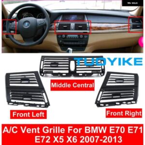 BMW LHD 車 AC フロント左/右 コンソール 中央中央リア エアコン ベント グリル パネル カバー E70 E71 E72 2007-2013