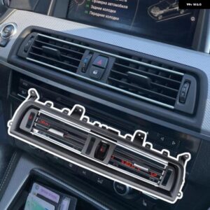 BMW RHD LHD 最前列風左中央右 エアコン 吹き出し口 パネル クローム プレート 5シリーズ F10 F18