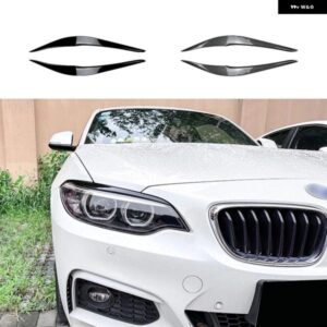 BMW ヘッドライト アイブロウ トリム 2シリーズ F22 F23 M スポーツ 2014-2021 フロント ヘッドライト ランプカバー ステッカー ヘッドランプ 眉蓋