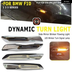 BMW 2X LED シーケンシャルフェンダー インジケーター サイドマーカーウインカー ウィンカーライト 5シリーズ F10 E39 528I 528XI 535I 2004 - 2010