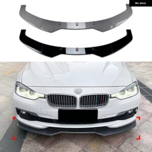 BMW 3シリーズ F30 F31 F35 ベースセダン 2013-2019 フロント バンパー スポイラー リップカーボンルック/グロスブラック車アンダースプリッターリップ